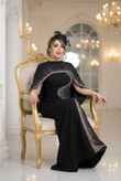 ماکسی مجلسی شنل دار مدل النا